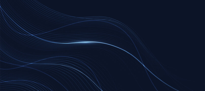 Abstract Blue Digital Light Lines Technology banner Background