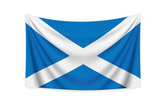 Waving Scottish Flag - Saltire National Symbol