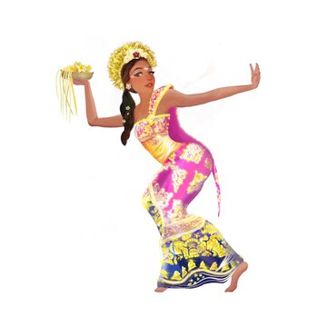 Bali Legong Dancer dancing 