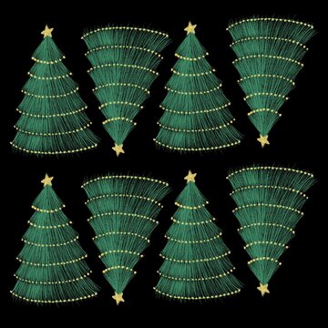 Merry Christmas green tree pine