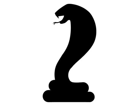 Menacing snake silhouette in a striking pose with wildlife