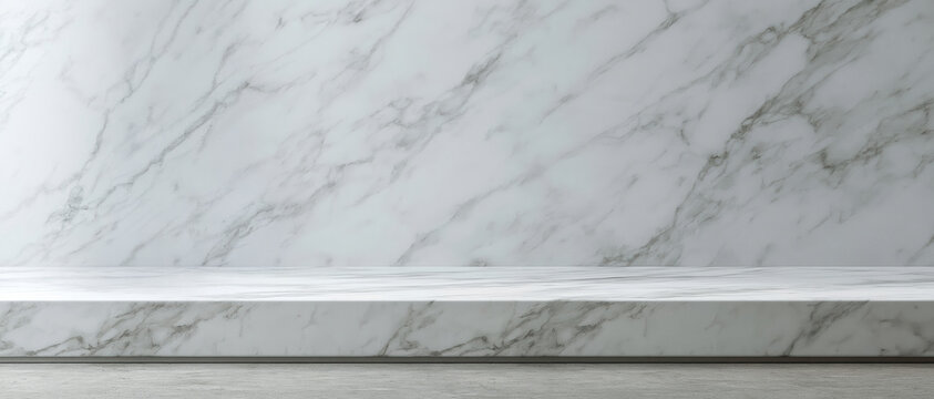 Elegant marble platform and wall backdrop designed for premium product staging. Minimalist white vase and gold bowl add sophistication ideal for beauty, jewelry, or luxury brand mockups.