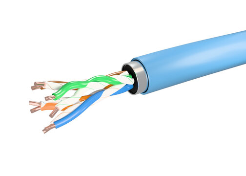 Blue network ethernet data twisted pair cable