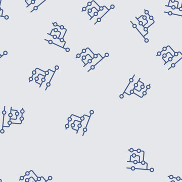 version control software line seamless pattern version control software thin line illustration