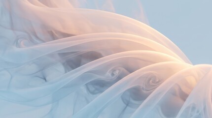 Fototapeta premium Abstract Blue Water Wave Background with Soft Focus Smoke Swirl, Flowing Light Patterns and Smooth Motion Texture Design in Deep Blue Tones