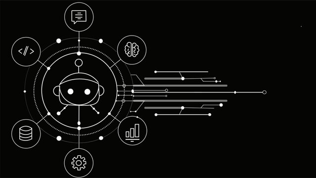 AI assistant workflow network illustration