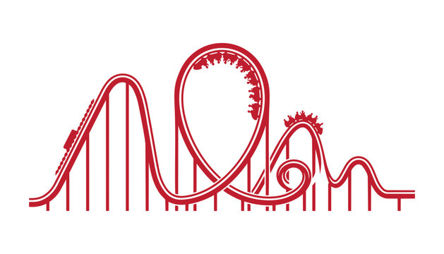 Rollercoaster Loop Vector Icon