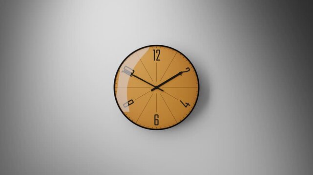 Seconds pass by as we zoom in on a clock face synchronized with the second hand