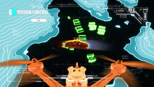 FPV interceptor drone neutralizing an enemy drone over critical infrastructure