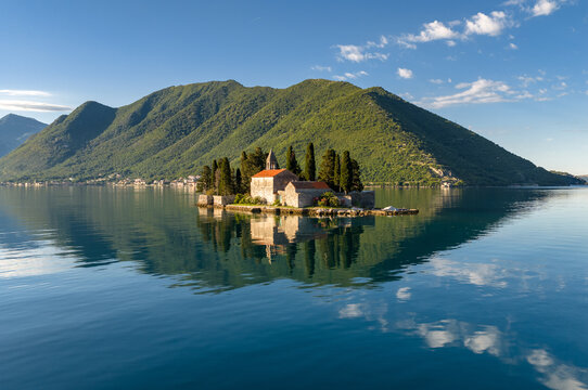 Saint George Island Morning Reflection, Bay of Kotor landmark