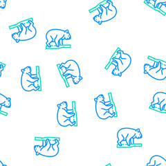 Obraz premium koala animal vector seamless pattern koala animal sign illustration