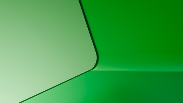 Modern Emerald Green Abstract Background Featuring a Minimalist Curved Surface