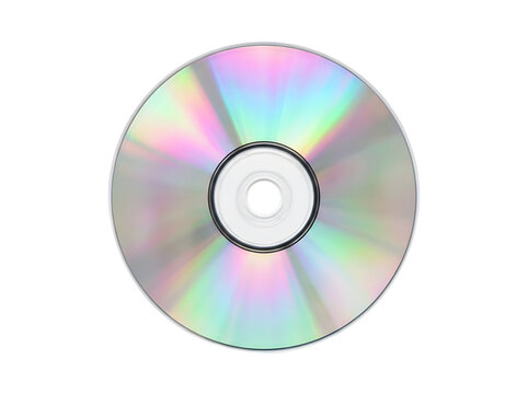 Compact disc cd or dvd optical storage media isolated on transparent background