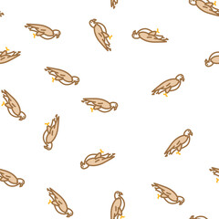 Obraz premium eagle bird vector seamless pattern eagle bird sign illustration