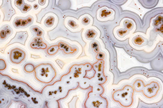 Agate From Morocco With Eyes Background Close Up  