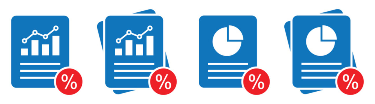 Document data percent graph file vector illustration