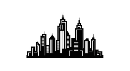 Obraz premium Modern Skyline Cityscape Silhouette