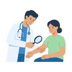Fototapeta premium Set of Medical Professionals Providing Various Healthcare Services to Patients