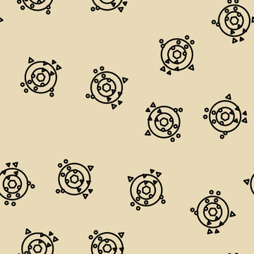 nearest neighbors knn algorithm line seamless pattern nearest neighbors knn algorithm thin line illustration