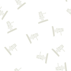 Naklejka premium garbage disposal glyph vector seamless pattern. garbage disposal signthin illustration
