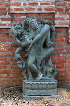 Stone statue of Indian hindu lord Nataraja