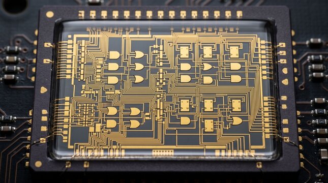 Microchip Logic Gates Integrated Circuit Macro Photography