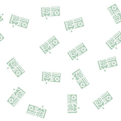Fototapeta premium healing health tea glyph vector seamless pattern. healing health tea signthin illustration