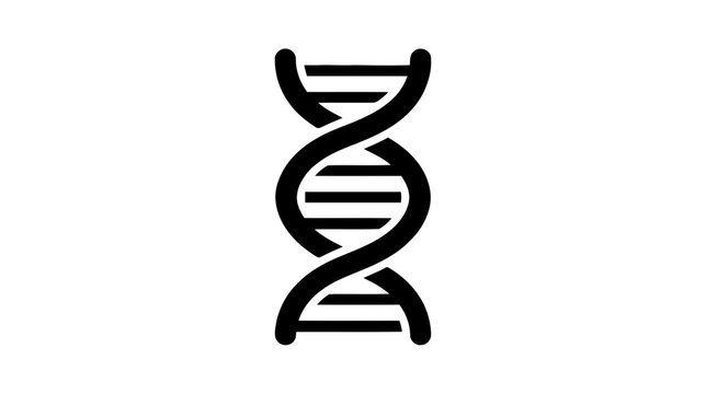 Vector illustration of dna double helix icon on a transparent background