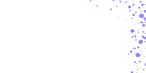 Fototapeta premium Purple confetti background. Festive violet particles on white for celebration design.