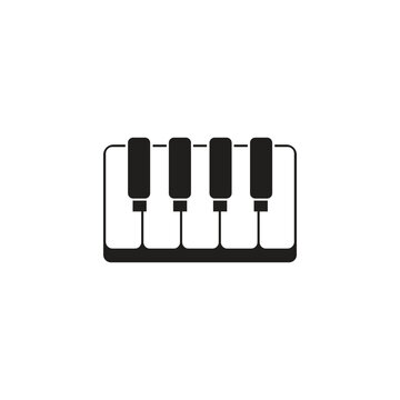 Piano keyboard keys vector illustration.