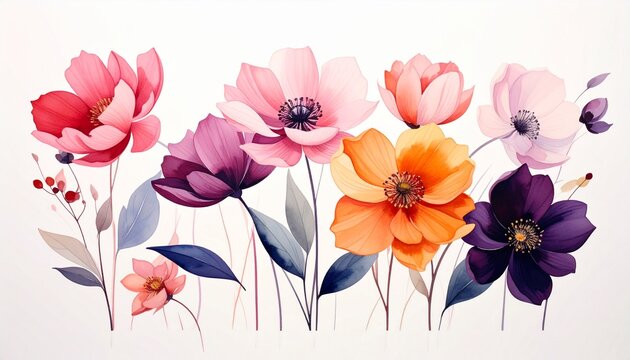 Vibrant spring bouquet of fresh garden flowers in vase.