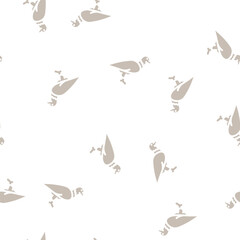 Obraz premium eagle bird glyph vector seamless pattern. eagle bird signthin illustration