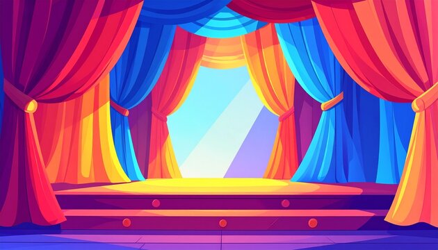 Abstract digital art with vibrant geometric shapes and gradients.