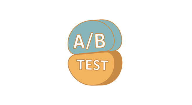 Split testing a b test graphic for digital marketing optimization