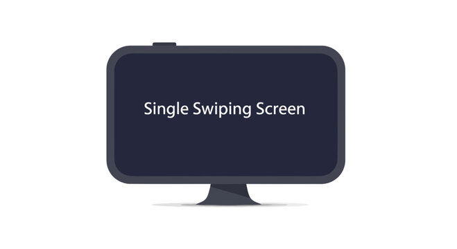 Desktop monitor display with single swiping screen text
