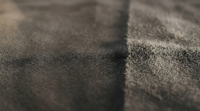 Texture of dark gray suede fabric showing soft fibrous details