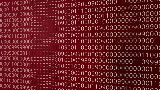 Binary Code Background on Computer Screen. Technical environment programming, binary code in the future. Programming concept.