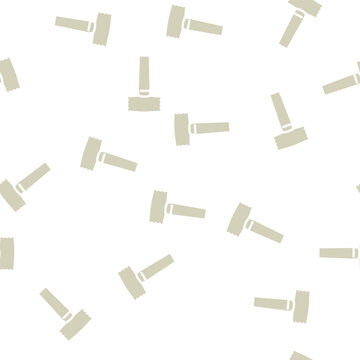 bushing hammer glyph vector seamless pattern. bushing hammer thin illustration