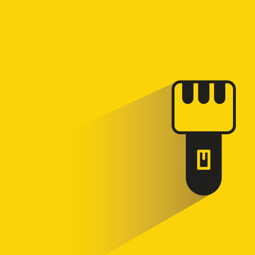 microphone icon with drop shadow on yellow background