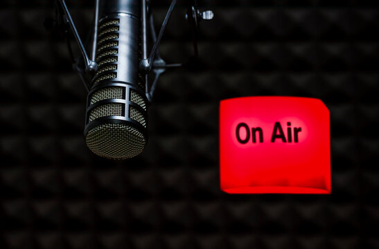 Professional microphone and on air sign