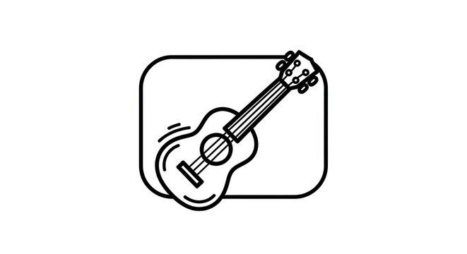 Ukulele Icon Vector Guitar Musical Instrument Graphic Design