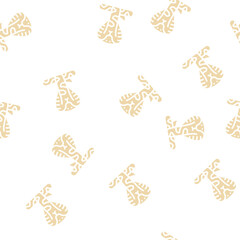 Obraz premium cobra snake glyph vector seamless pattern. cobra snake signthin illustration