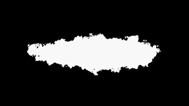 Black ink cloud spreading on white background abstract smoke effect dark bloom transition overlay video. fire smoke smooth animated.4k animation motion graphics video withe alpha channel.