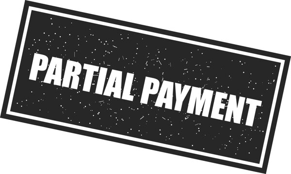 Partial payment concept illustration with financial business icons and text