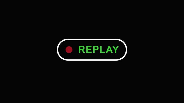 Digital replay button user interface motion graphic animation