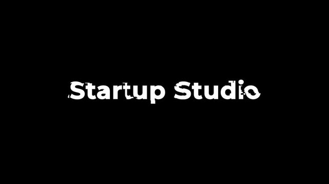 Minimalist Digital Glitch Text Logo Animation With Clean White Capital Letters and Random Static Interference Glitches on Plain Black Background