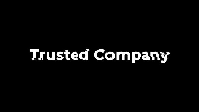Minimalist Digital Glitch Text Logo Animation With Clean White Capital Letters and Random Static Interference Glitches on Plain Black Background
