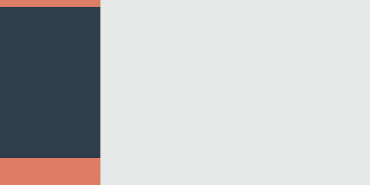 Modern minimal corporate presentation background template with dark blue and orange geometric sidebar copy space vector illustration
