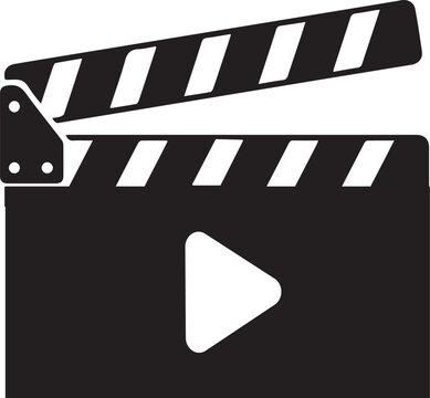 Movie clapperboard icon representing film production and cinema