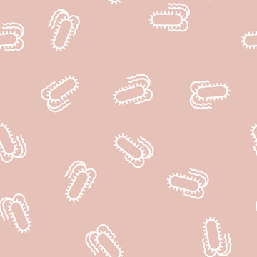 salmonella bacteria line seamless pattern salmonella bacteria thin line illustration